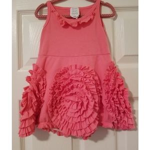 Lemon Loves Layette Pink flower dress/romper